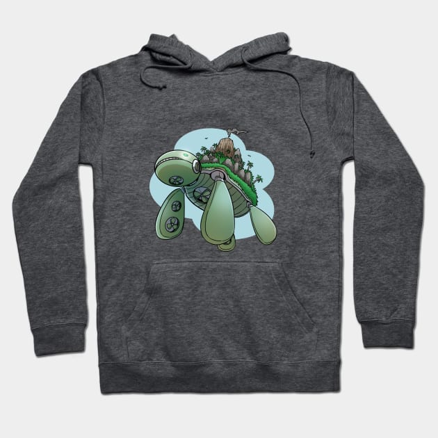 Turtle carrying the world Hoodie by painterming